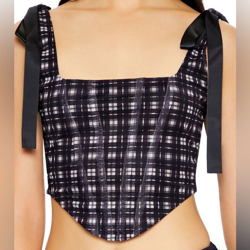 Bow Corset-Cut Crop Top